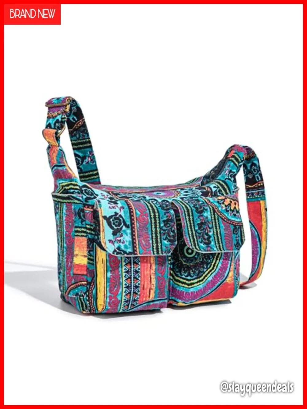 Retro Multiple Pockets Bohemian Canvas Hobo Shoulder Bag Hippie Boho Crossbody